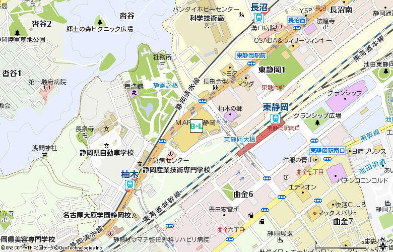 メアシス　ＭＡＲＫ　ＩＳ　静岡店付近の地図